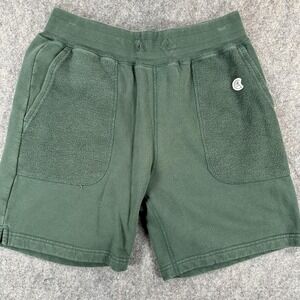 Champion Todd Snyder Shorts Mens Small Green Terry Sweat Lounge C Logo Pockets